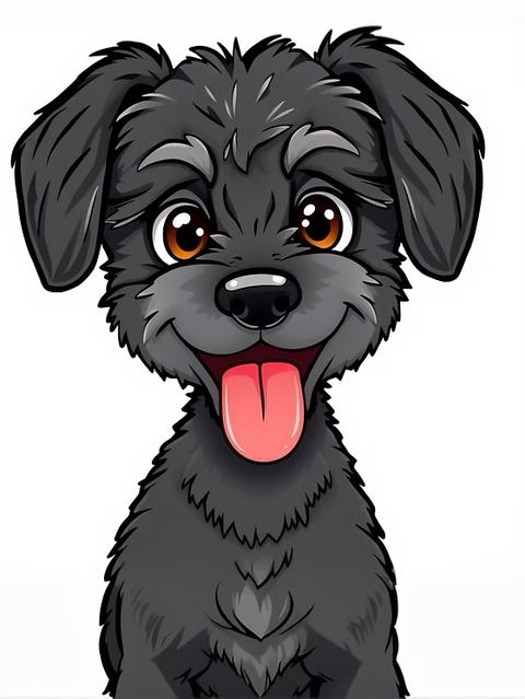 Loki, a happy black schnauzer